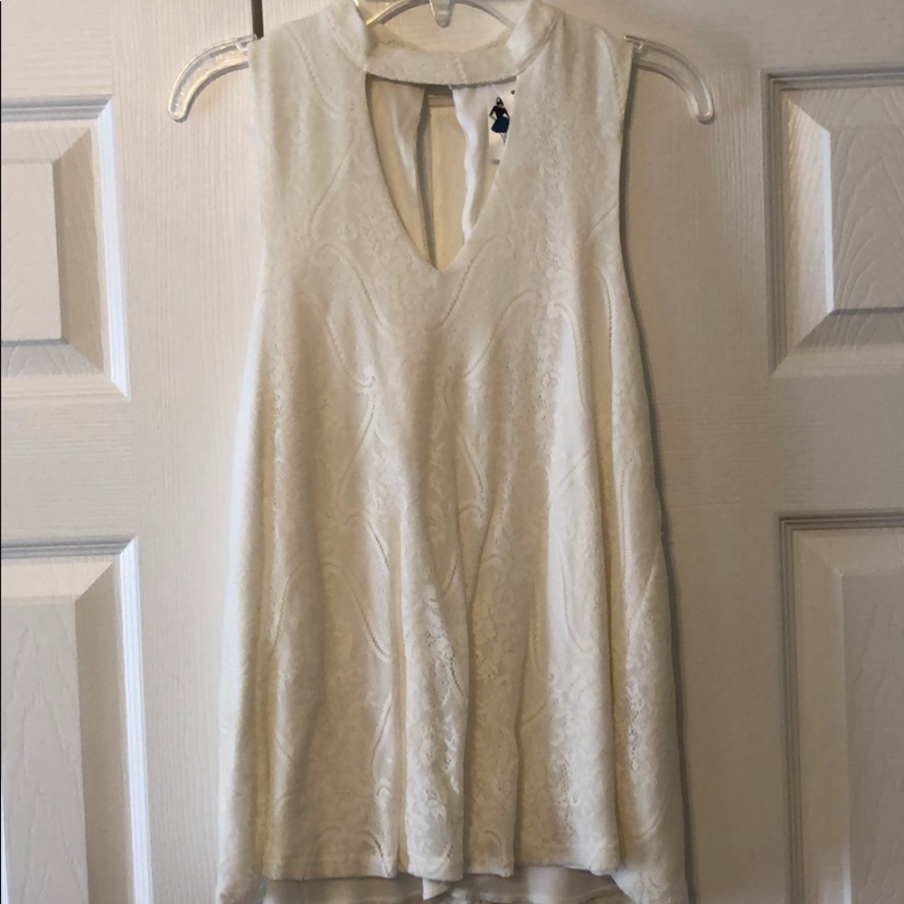 Cream colored dressy tank
